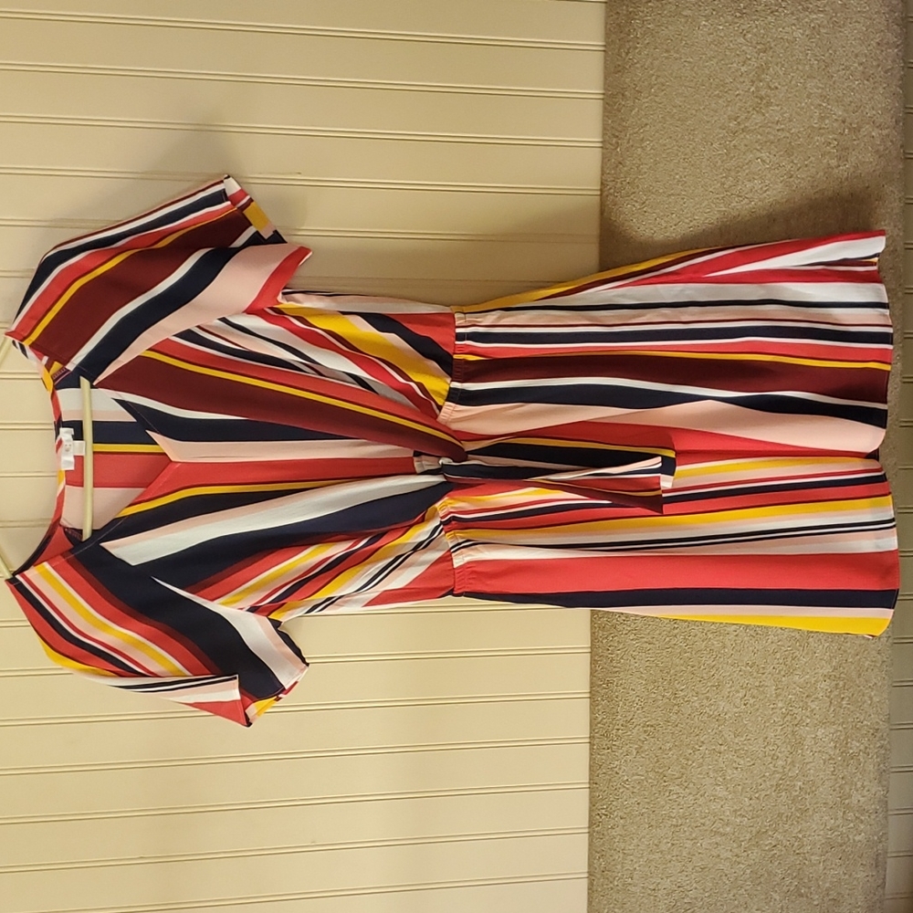 EUC Charming Charlie dress small striped res
